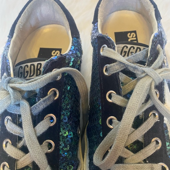  Green and Blue Distressed Sneakers Size 36 Women’s